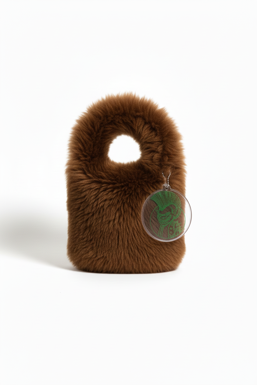 Shaggy Shearling Bucket Bag